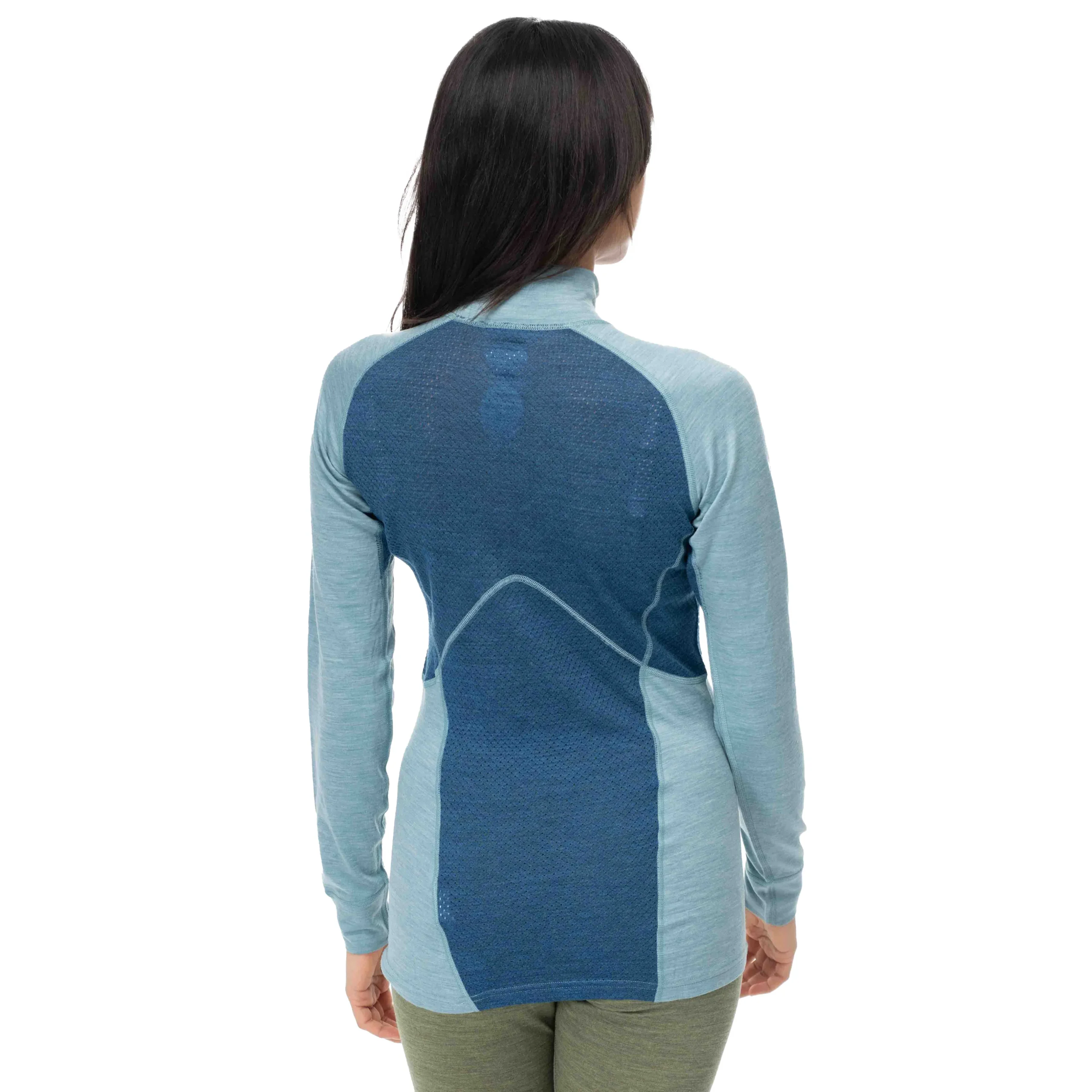 Discount Bergans Inner:Pure W Half Zip - Smoke Blue
