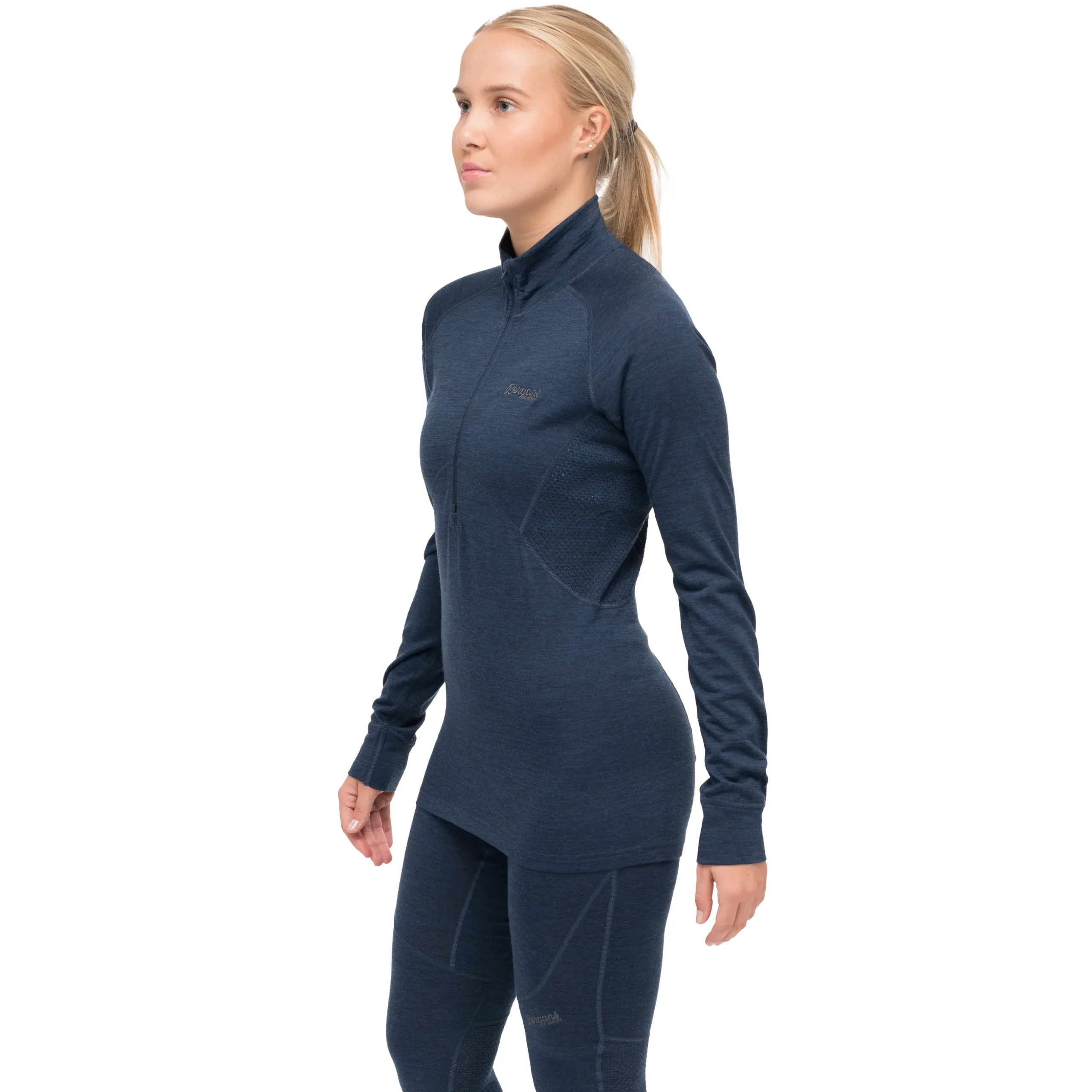 Store Bergans Inner:Pure W Half Zip - Navy Blue