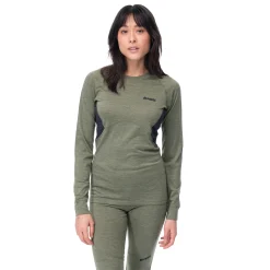 New Bergans Inner:Pure W Long Sleeve - Olive Green