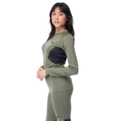 New Bergans Inner:Pure W Long Sleeve - Olive Green