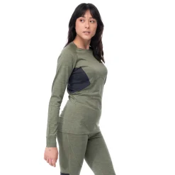 New Bergans Inner:Pure W Long Sleeve - Olive Green