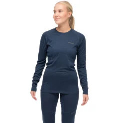 Hot Bergans Inner:Pure W Long Sleeve - Navy Blue