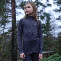 Fashion Bergans Inner:Pure Youth Half Zip - Solid Dark Grey