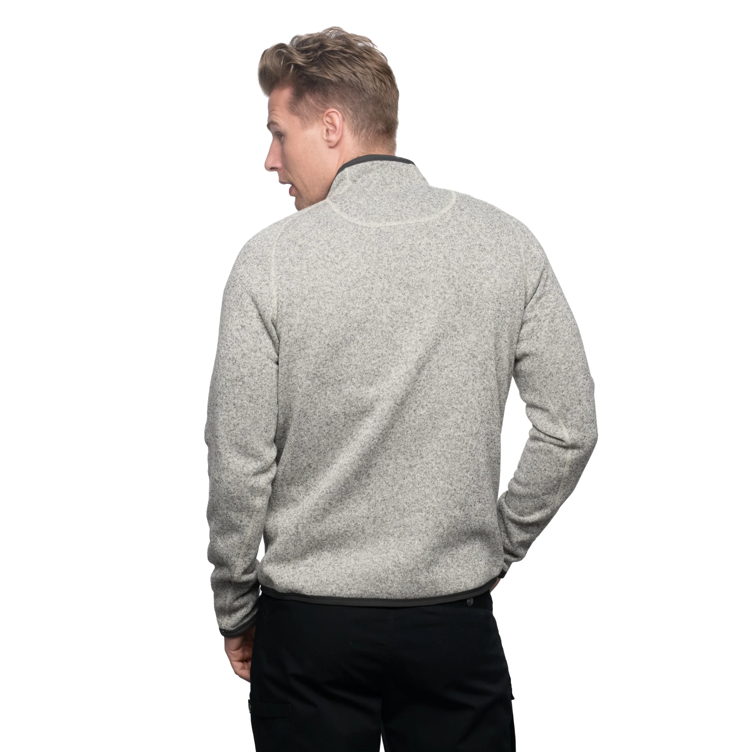 Outlet Bergans Kamphaug Knitted Half Zip - Chalk Sand