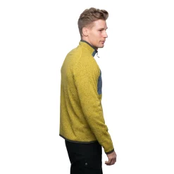 Cheap Bergans Kamphaug Knitted Half Zip - Light Olive Green / Orion Blue