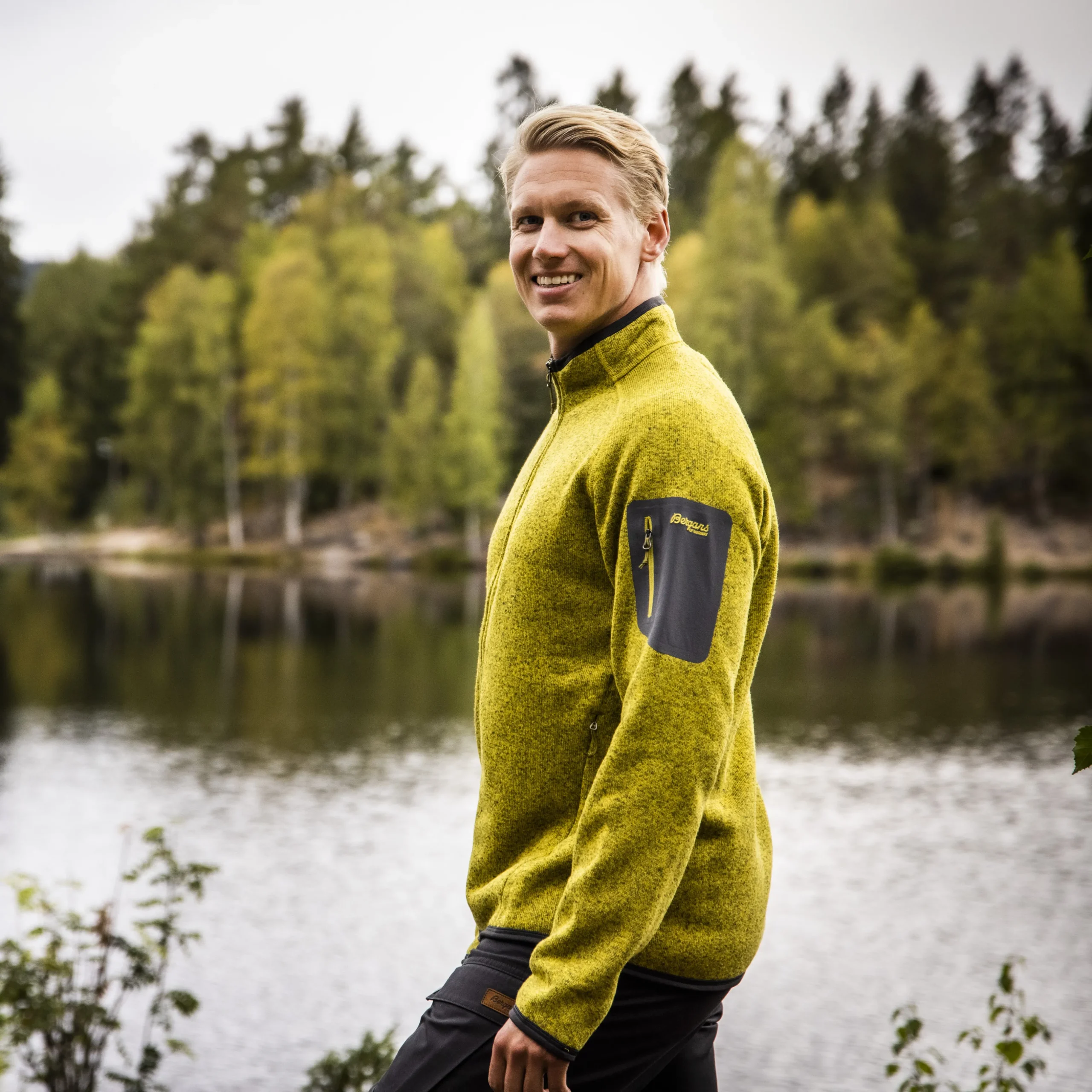 Discount Bergans Kamphaug Knitted Jacket - Light Olive Green