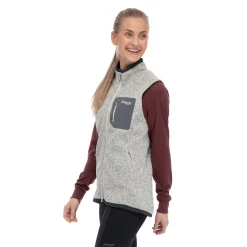 Discount Bergans Kamphaug Knitted Vest Women - Chalk Sand