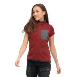 Discount Bergans Kamphaug Knitted Vest Women - Chianti Red