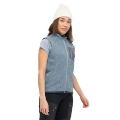 Flash Sale Bergans Kamphaug Knitted Vest Women - Husky Blue
