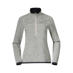 Shop Bergans Kamphaug Knitted W Half Zip - Chalk Sand