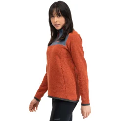 Hot Bergans Kamphaug Knitted W Half Zip - Brick / Orion Blue