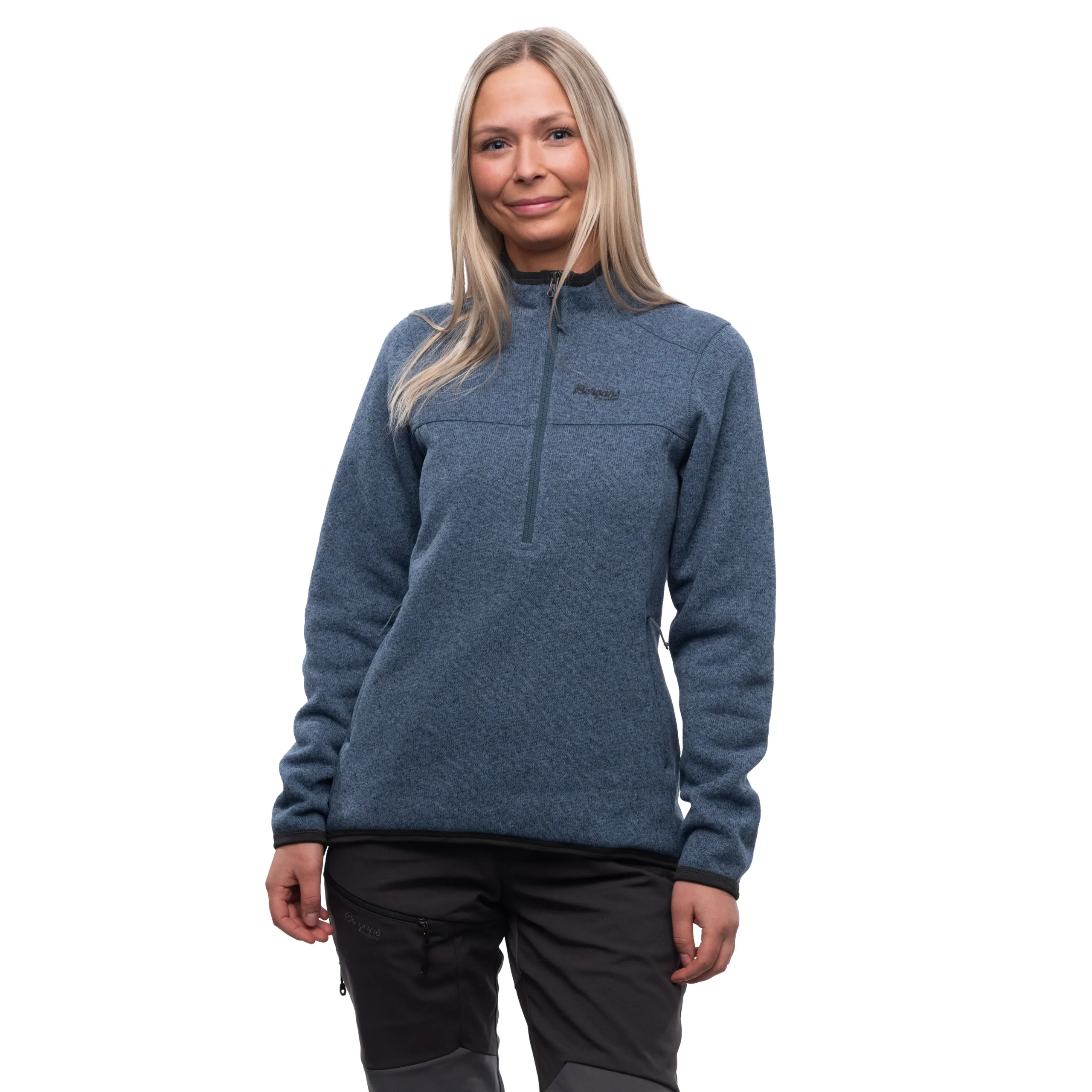 Sale Bergans Kamphaug Knitted W Half Zip - Orion Blue
