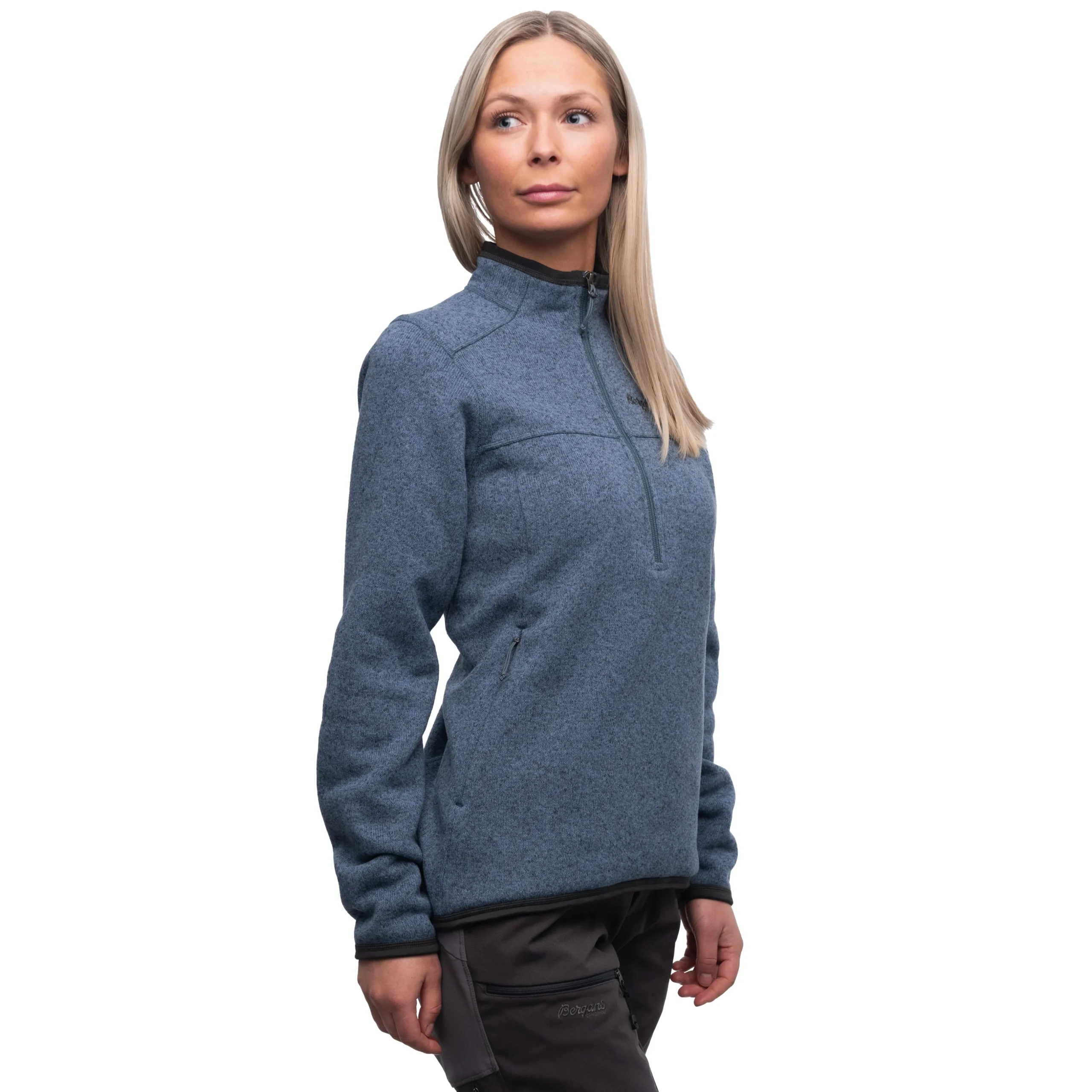 Sale Bergans Kamphaug Knitted W Half Zip - Orion Blue