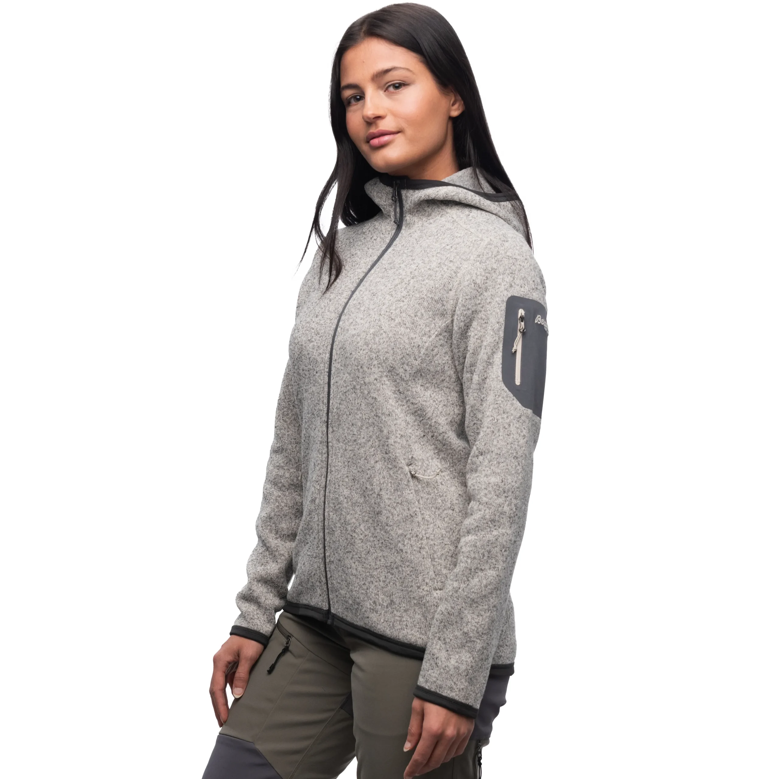 Online Bergans Kamphaug Knitted W Hoodie - Chalk Sand