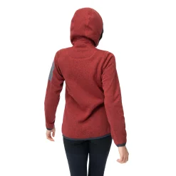 Best Bergans Kamphaug Knitted W Hoodie - Chianti Red
