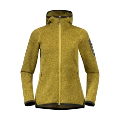 Clearance Bergans Kamphaug Knitted W Hoodie - Light Olive Green