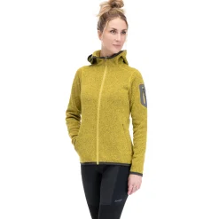 Clearance Bergans Kamphaug Knitted W Hoodie - Light Olive Green