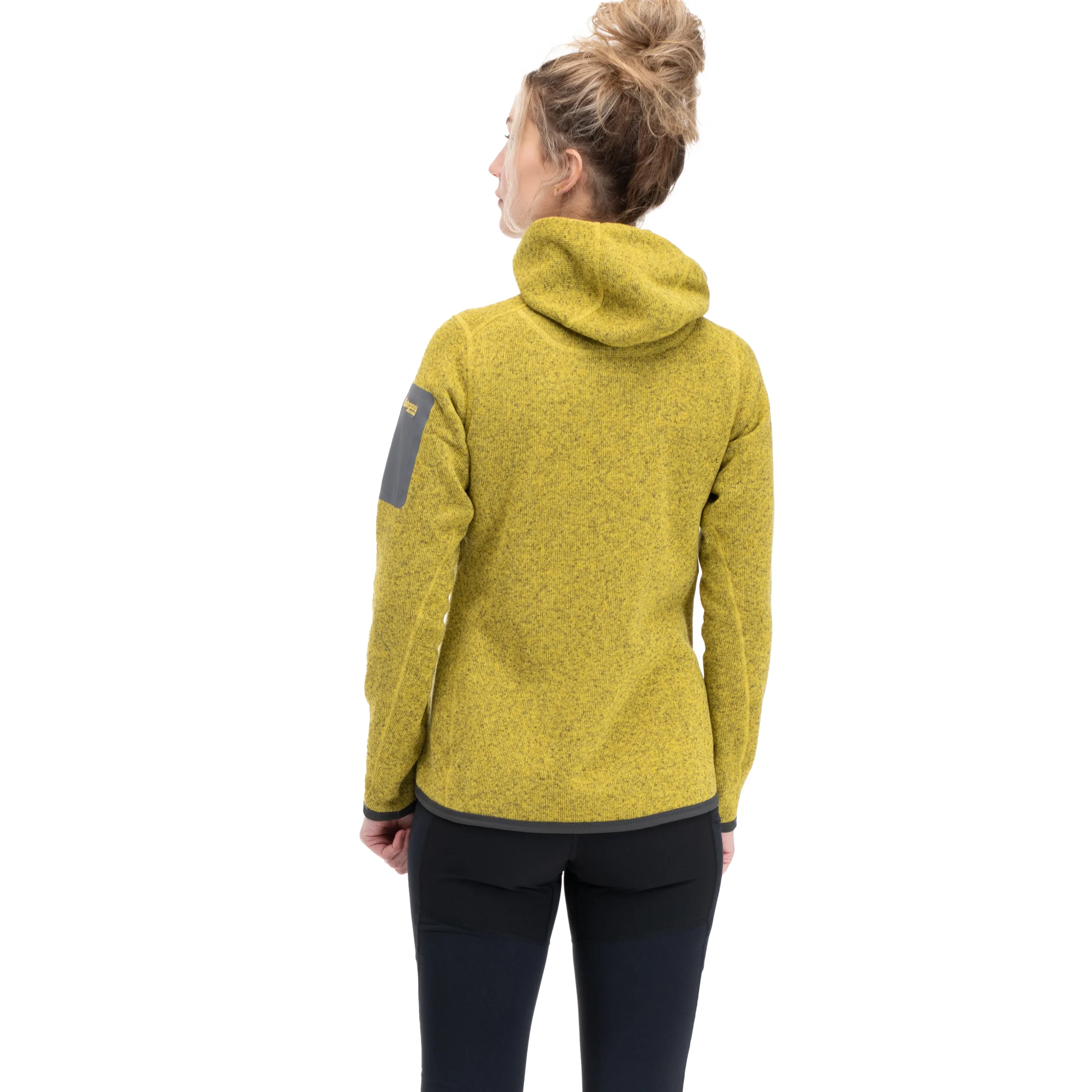 Clearance Bergans Kamphaug Knitted W Hoodie - Light Olive Green