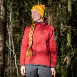 Cheap Bergans Kamphaug Knitted W Hoodie - Red
