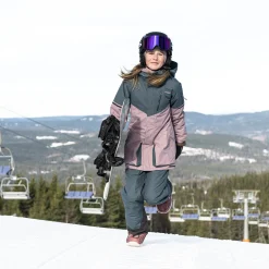 Online Bergans Knyken Insulated Youth Jacket - Lilac Chalk / Orion Blue