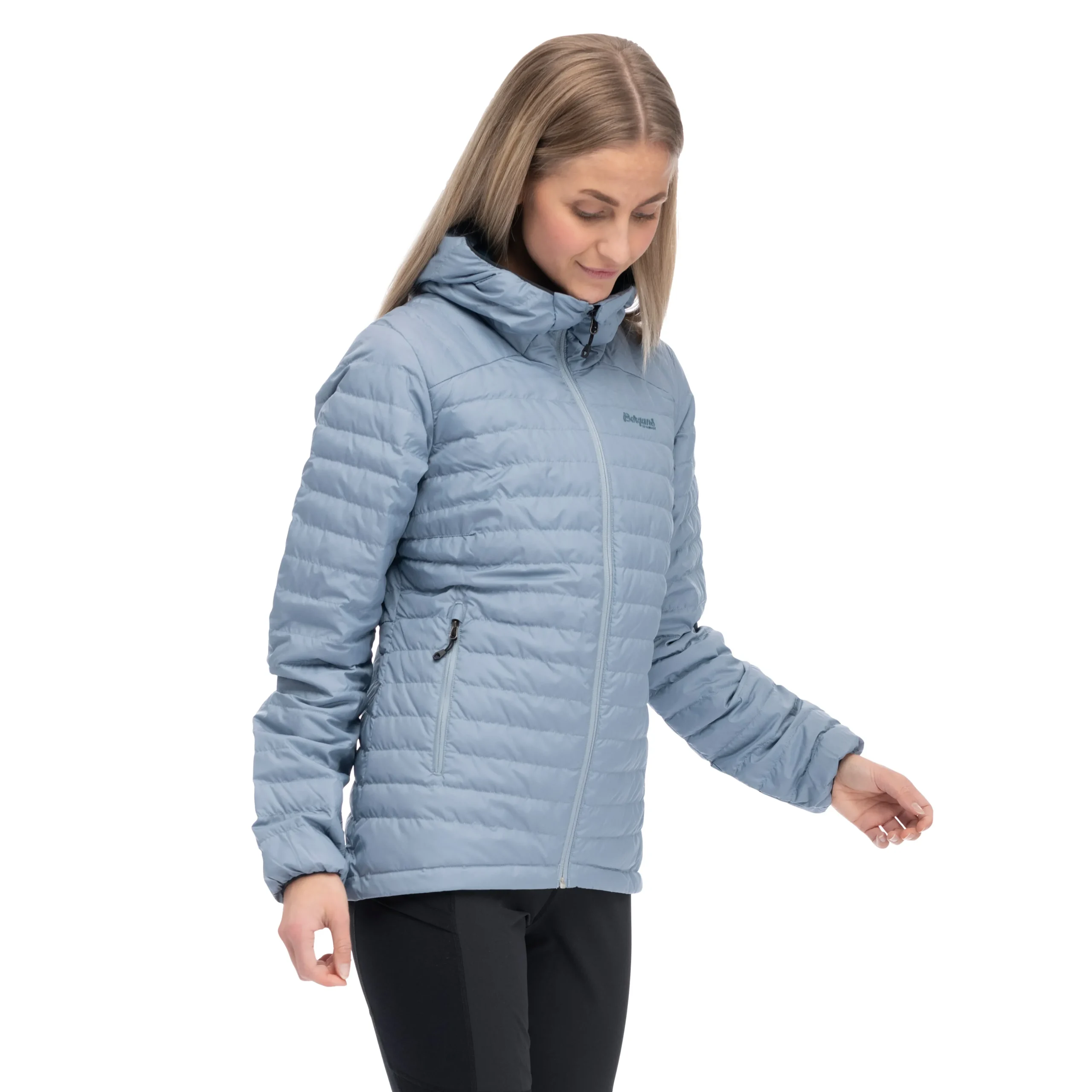 Online Bergans Lava Light Down Jacket W/Hood Women - Husky Blue
