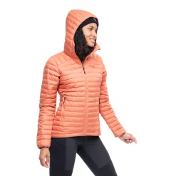 Sale Bergans Lava Light Down Jacket W/Hood Women - Terracotta
