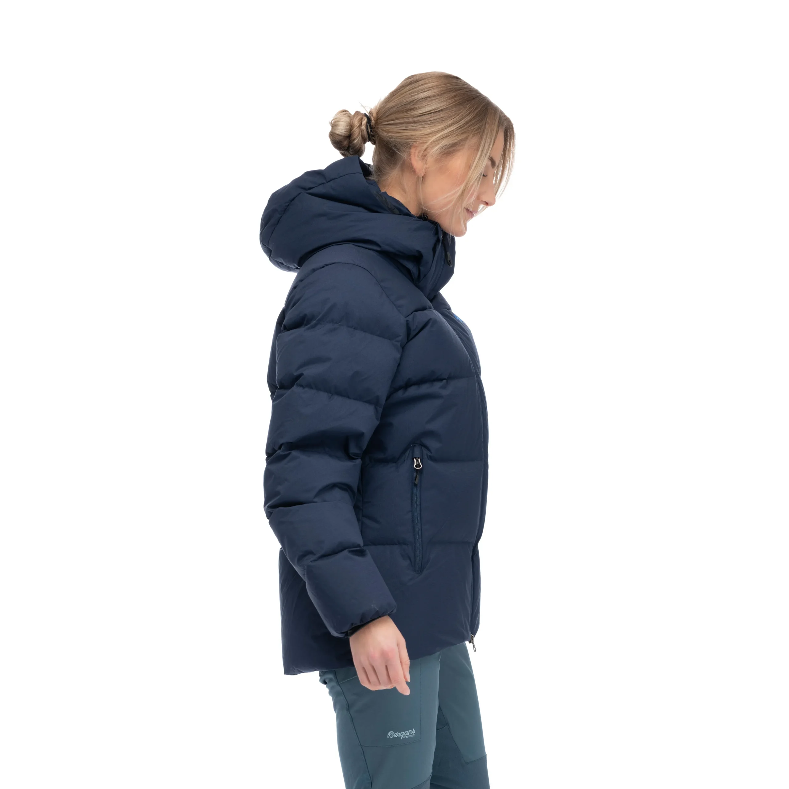 New Bergans Lava Warm Down Jacket W/Hood Women - Navy
