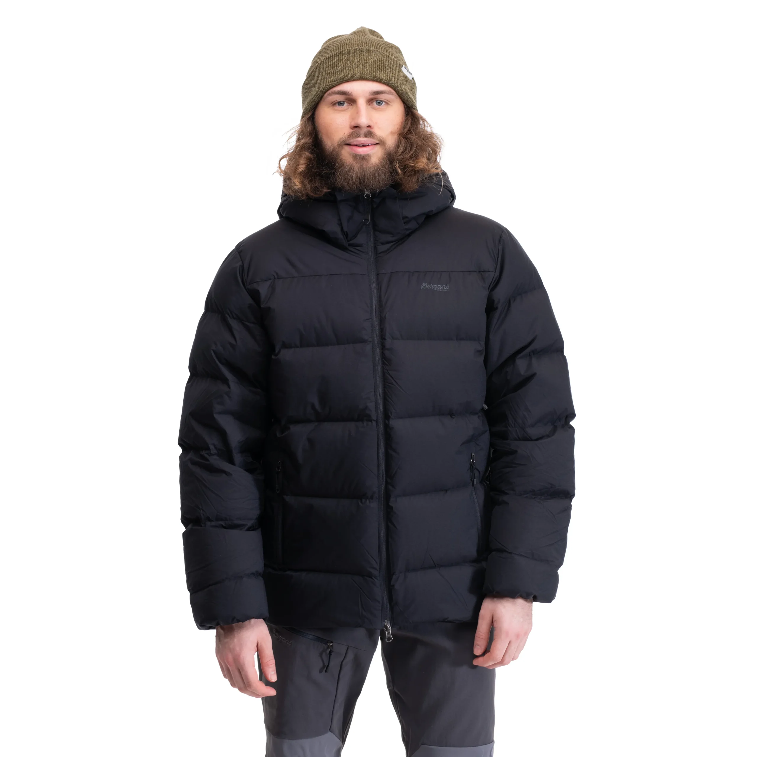 Outlet Bergans Lava Warm Down Jacket W/Hood Men - Black