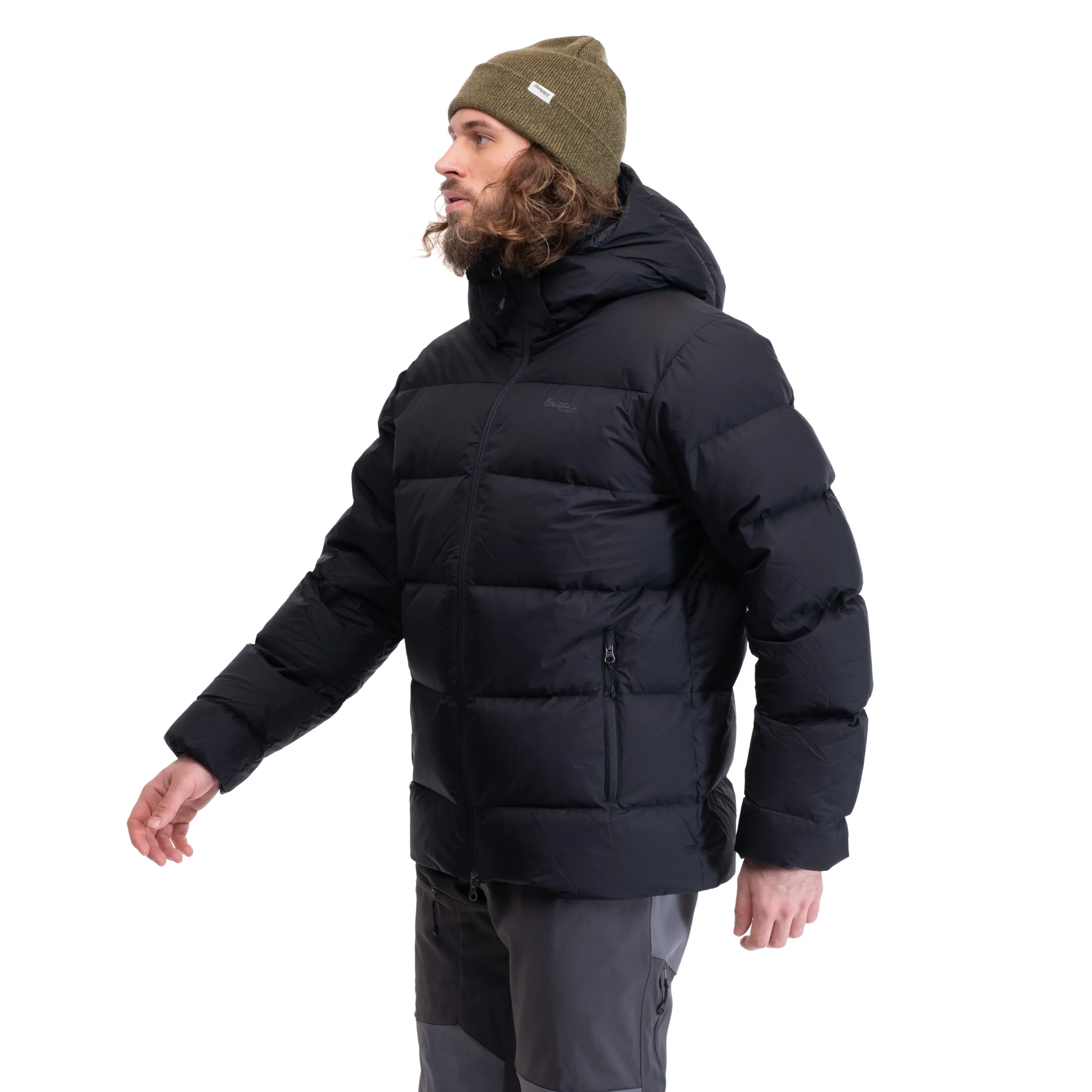 Outlet Bergans Lava Warm Down Jacket W/Hood Men - Black