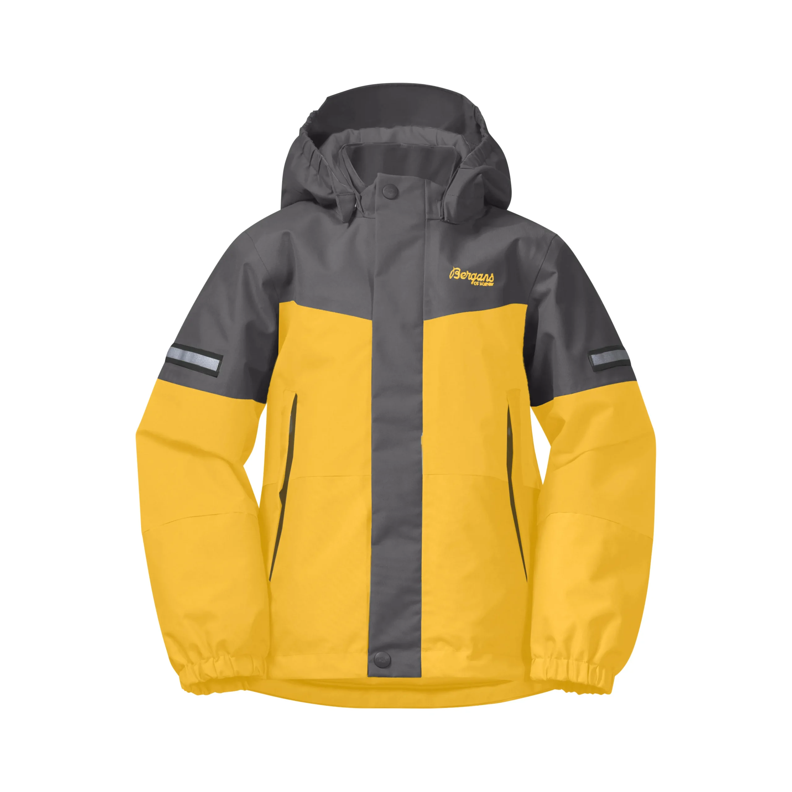 Online Bergans Lilletind Insulated Kids Jacket - Light Golden Yellow / Solid Dark Grey