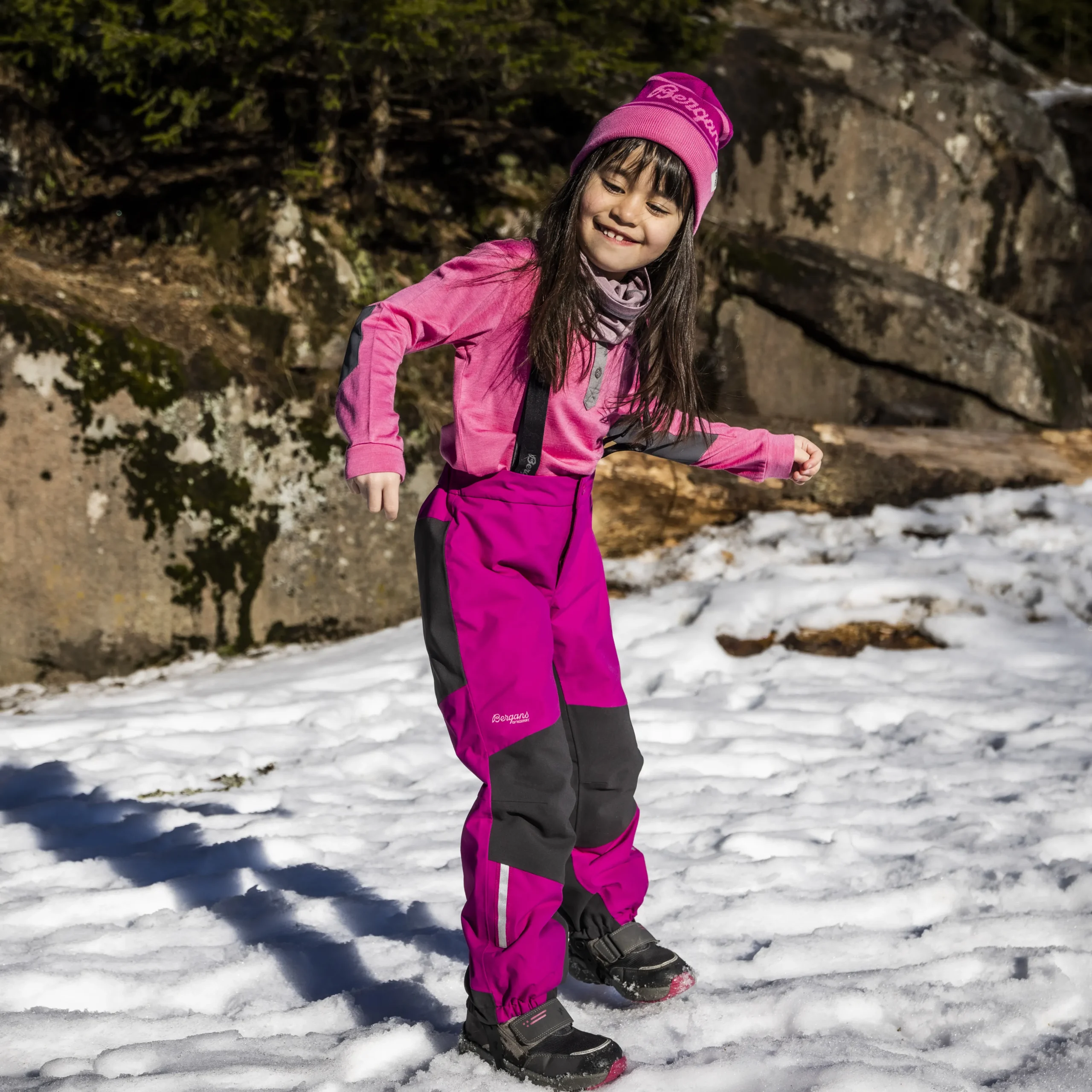 Outlet Bergans Lilletind Insulated Kids Pants - Fandango Purple