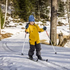 Store Bergans Lilletind Insulated Kids Coverall - Light Golden Yellow / Solid Charcoal