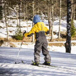 Store Bergans Lilletind Insulated Kids Coverall - Light Golden Yellow / Solid Charcoal