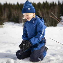 Outlet Bergans Lilletind Insulated Kids Coverall - Dark Riviera Blue