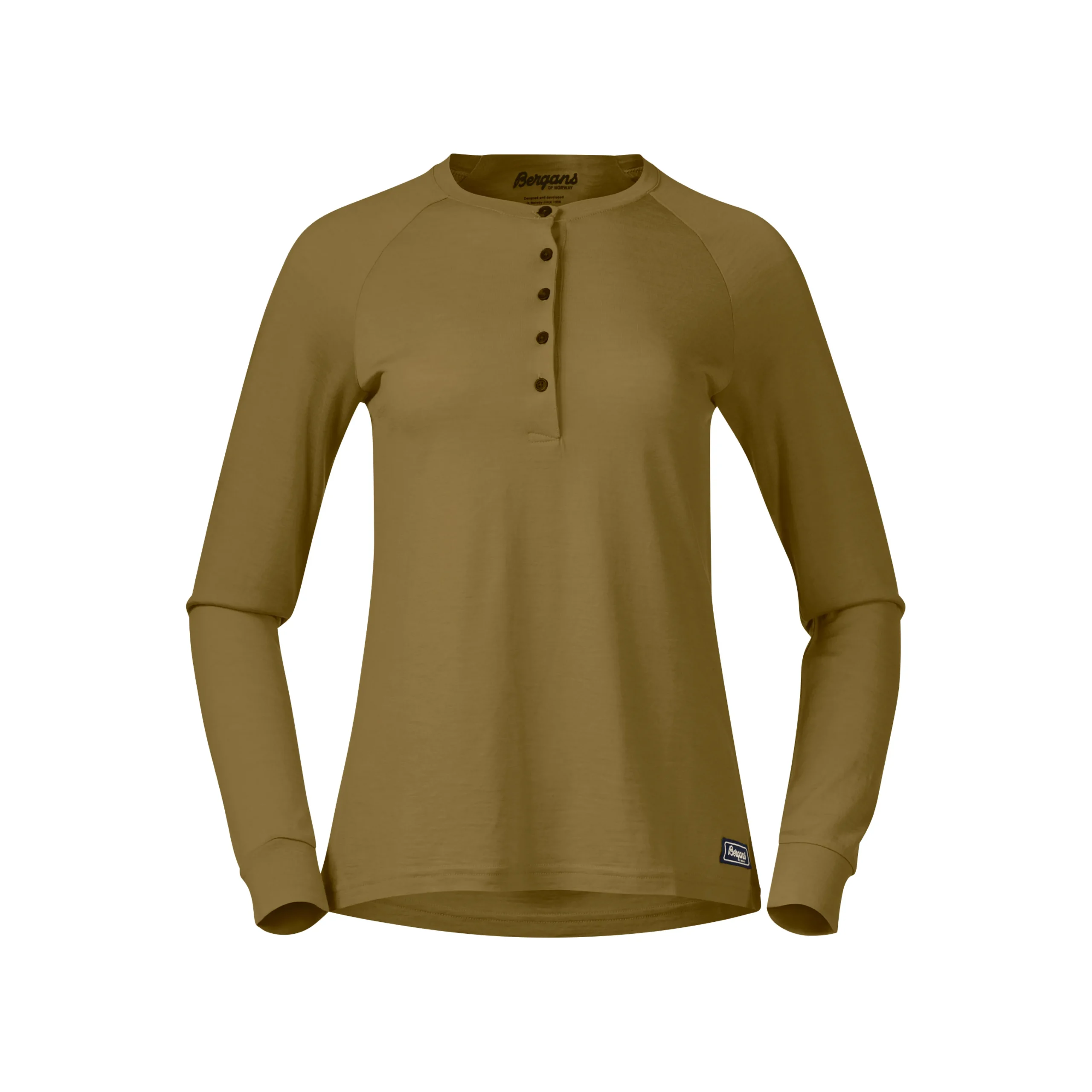 Shop Bergans Lysebu Wool W Henley - Olive Green