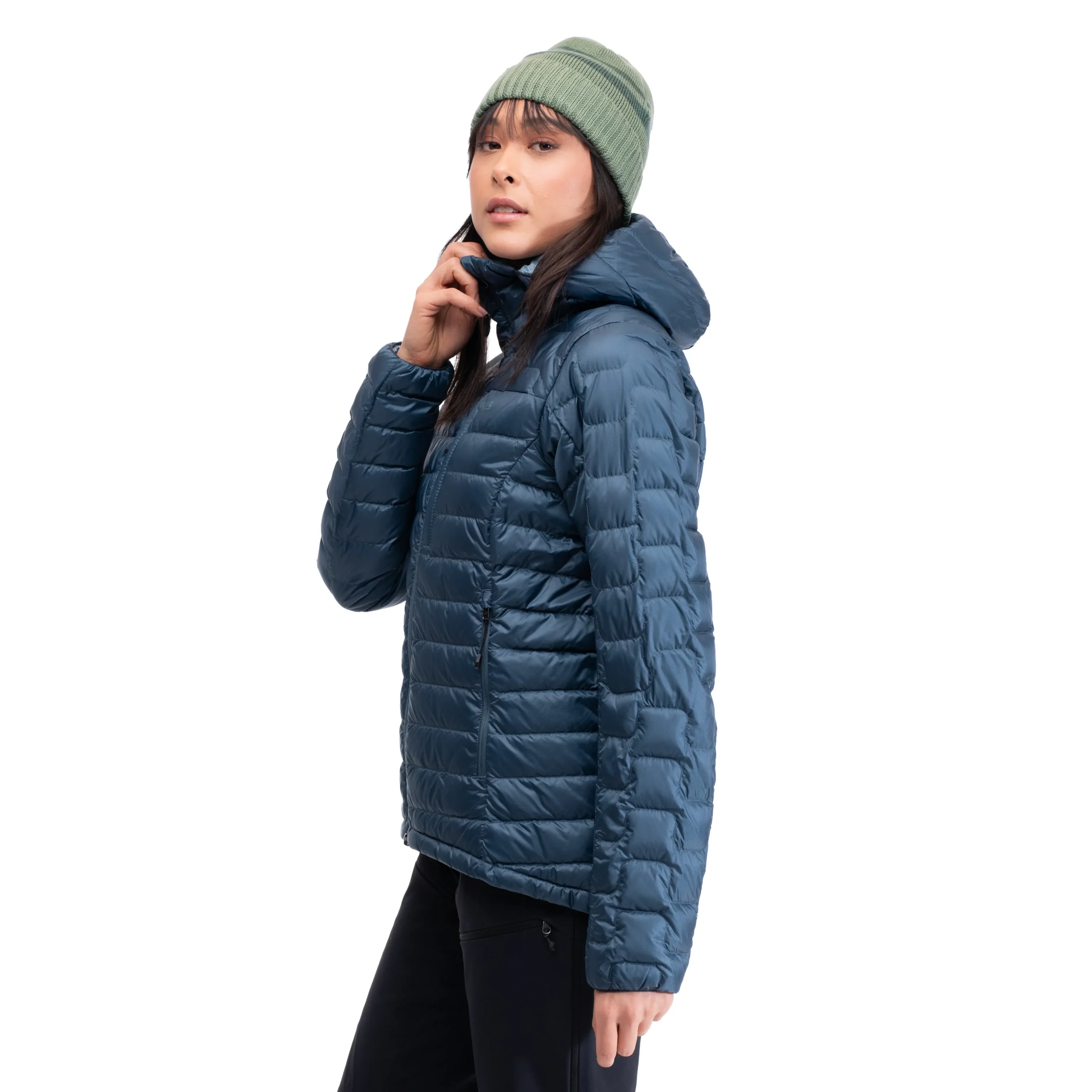 Clearance Bergans Magma Light Down Jacket W/Hood Women - Orion Blue
