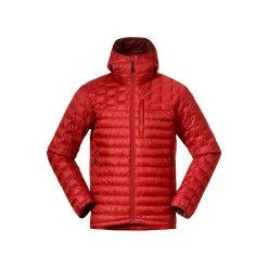 Fashion Bergans Magma Light Down Jacket W/Hood Men - Dark Brick