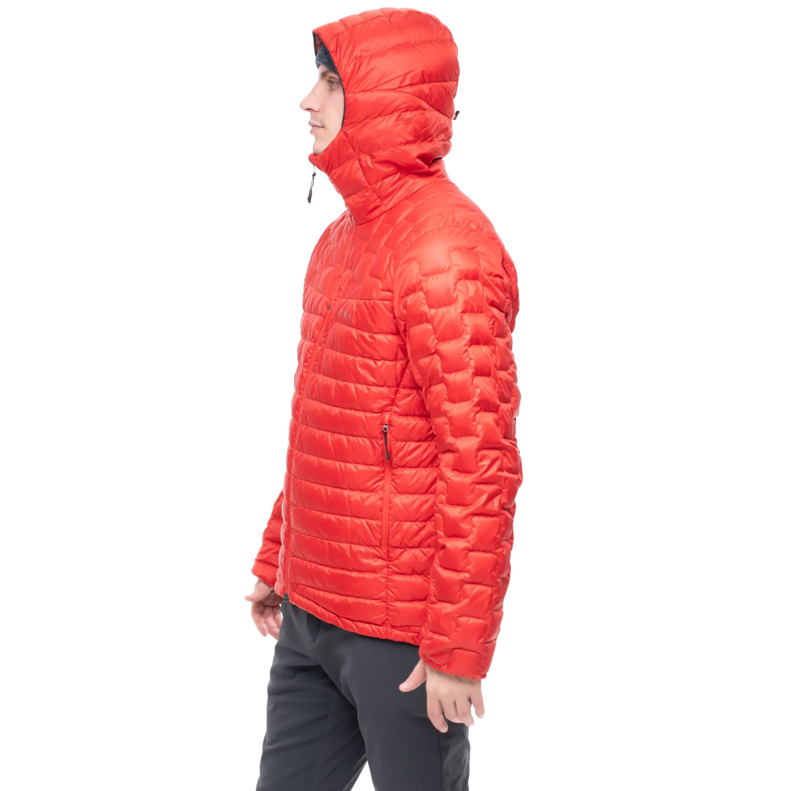 Fashion Bergans Magma Light Down Jacket W/Hood Men - Dark Brick