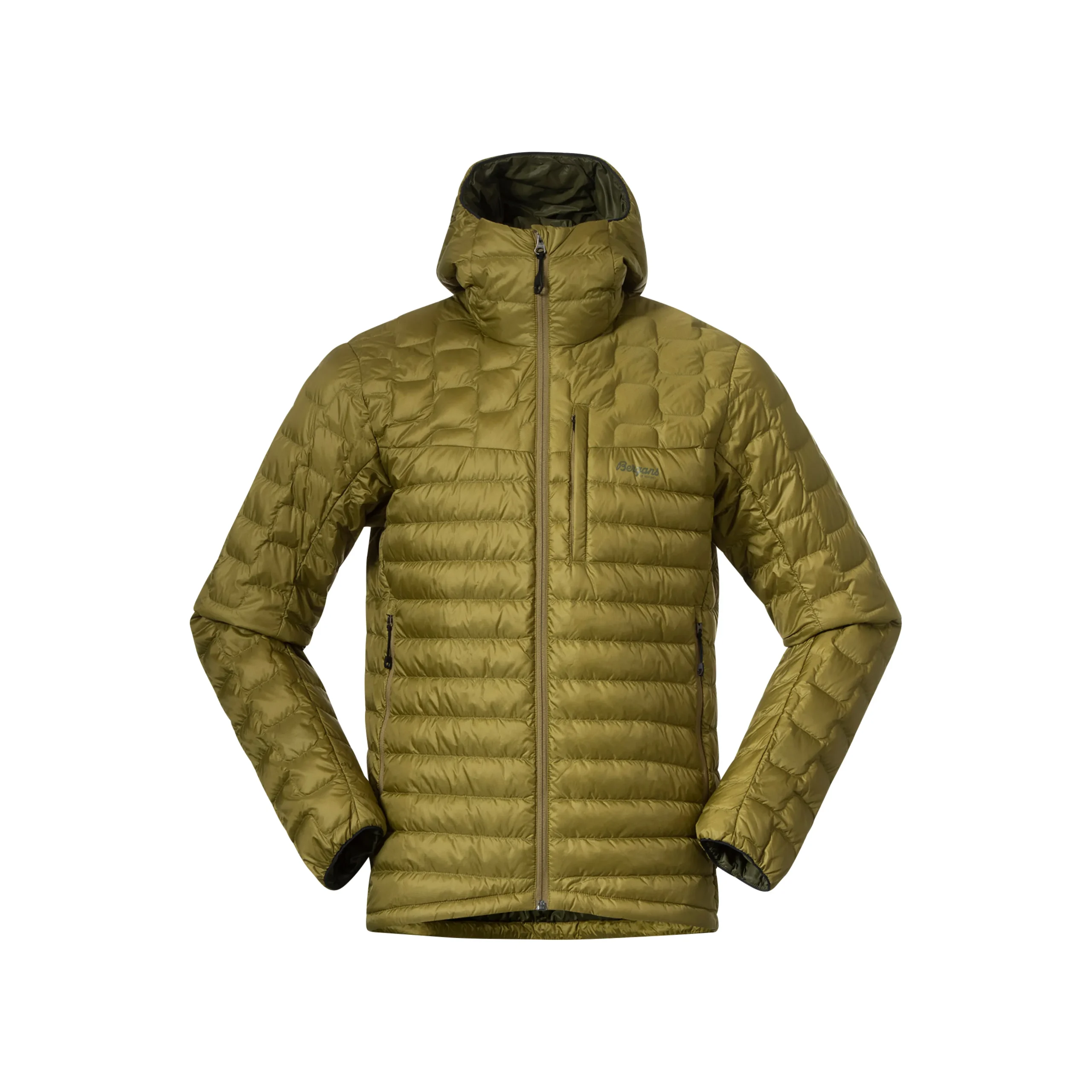 Cheap Bergans Magma Light Down Jacket W/Hood Men - Olive Green