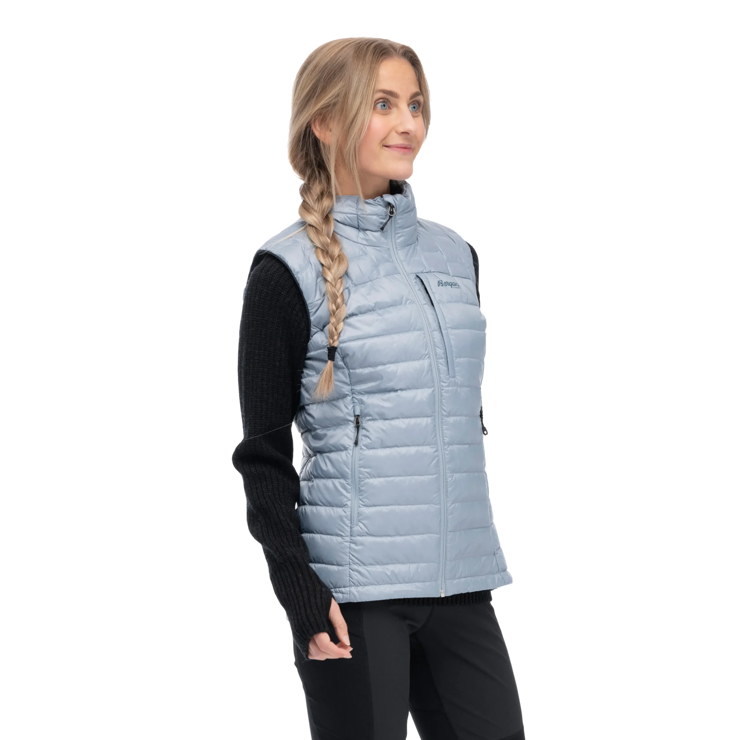 Best Sale Bergans Magma Light Down Vest Women - Husky Blue