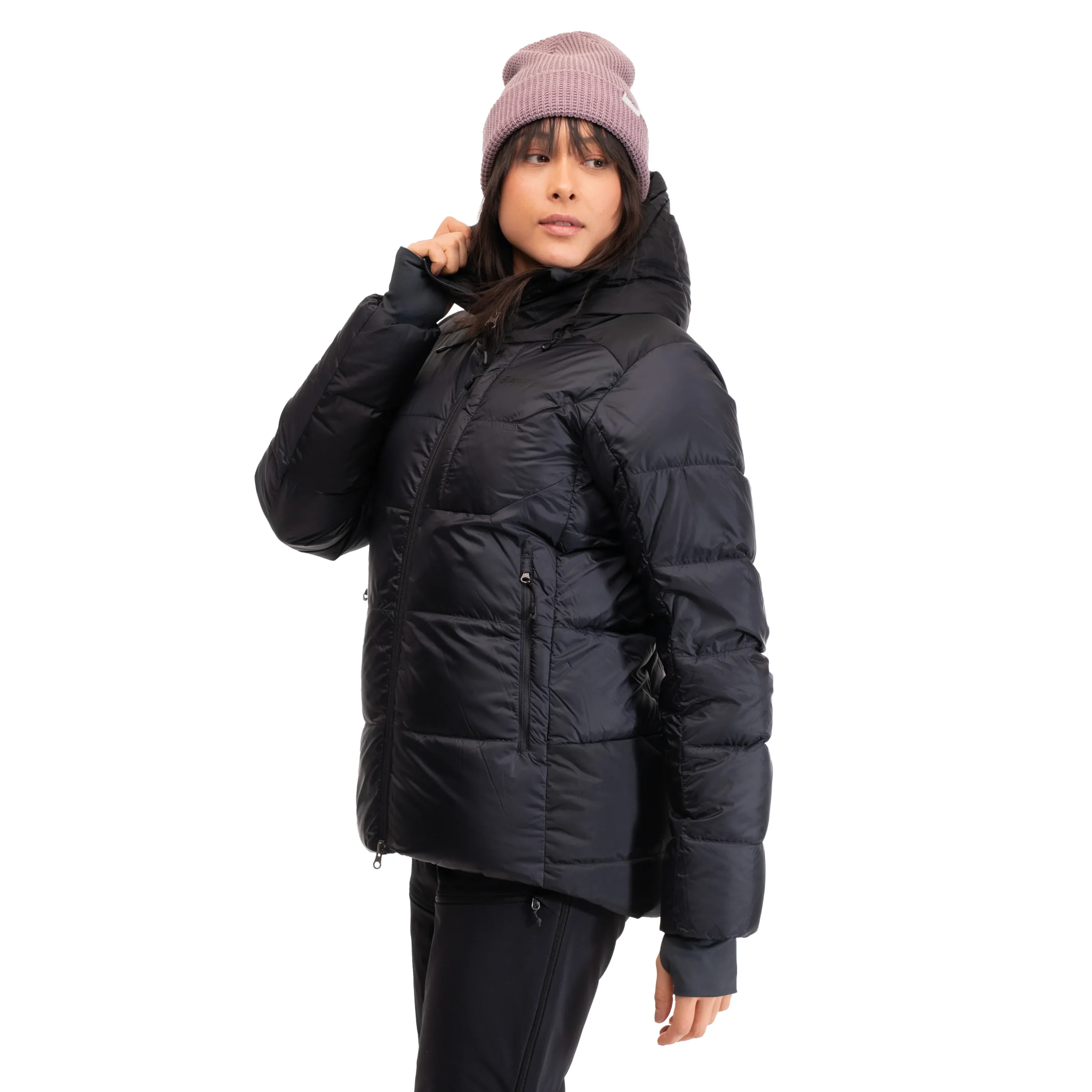 Clearance Bergans Magma Warm Down Jacket W/Hood Women - Black