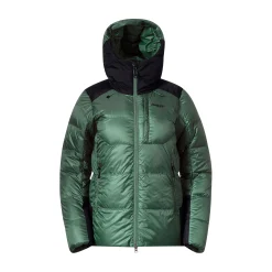 Online Bergans Magma Warm Down Jacket W/Hood Women - Dark Jade Green / Black