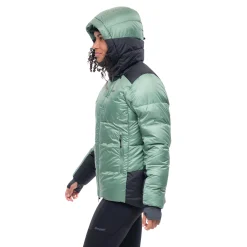 Online Bergans Magma Warm Down Jacket W/Hood Women - Dark Jade Green / Black
