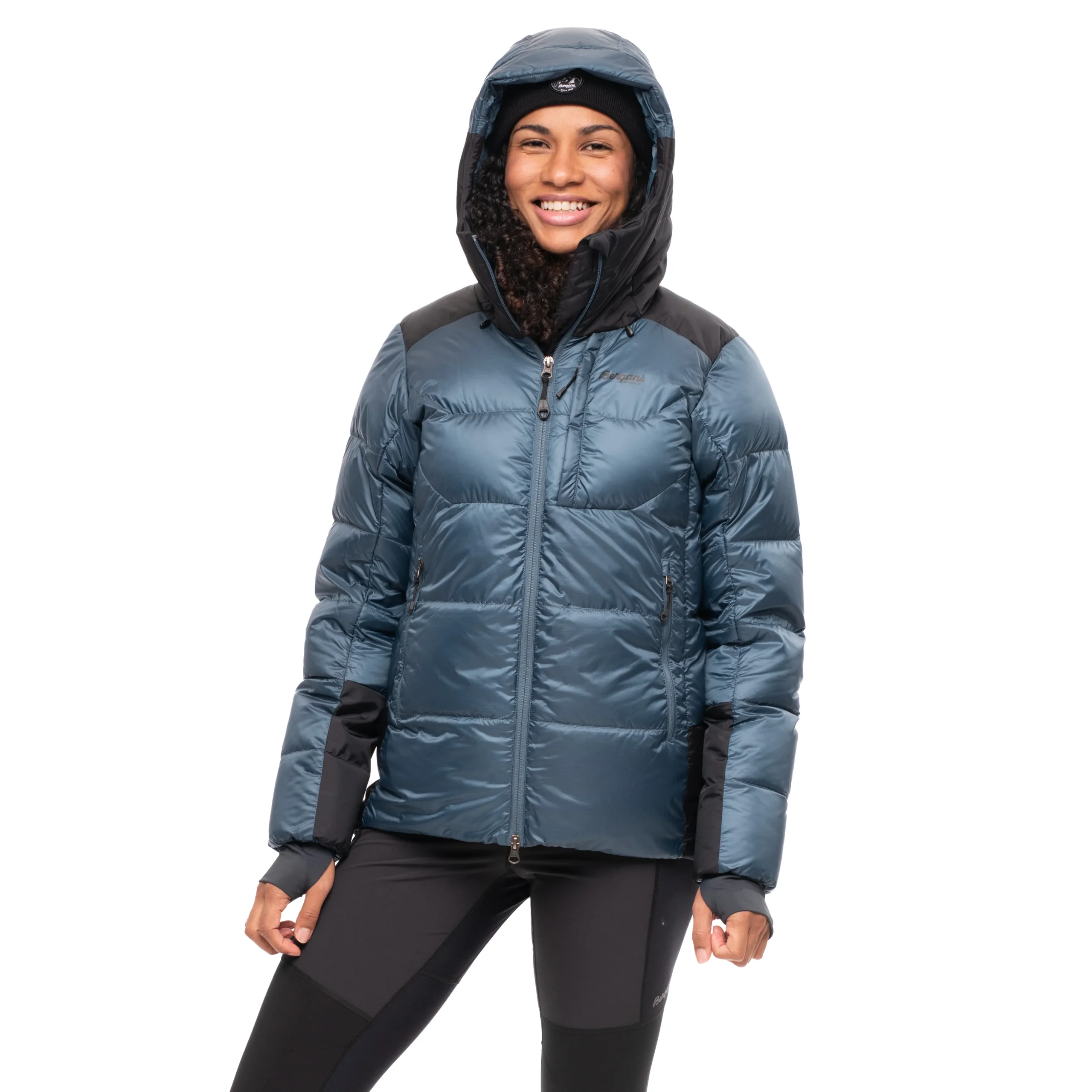 Best Bergans Magma Warm Down Jacket W/Hood Women - Orion Blue / Black