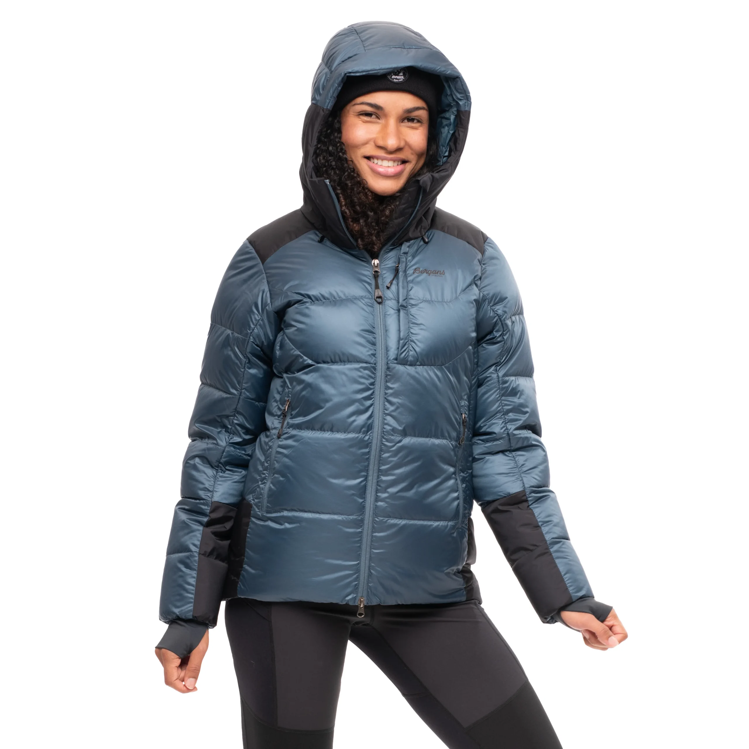 Best Bergans Magma Warm Down Jacket W/Hood Women - Orion Blue / Black