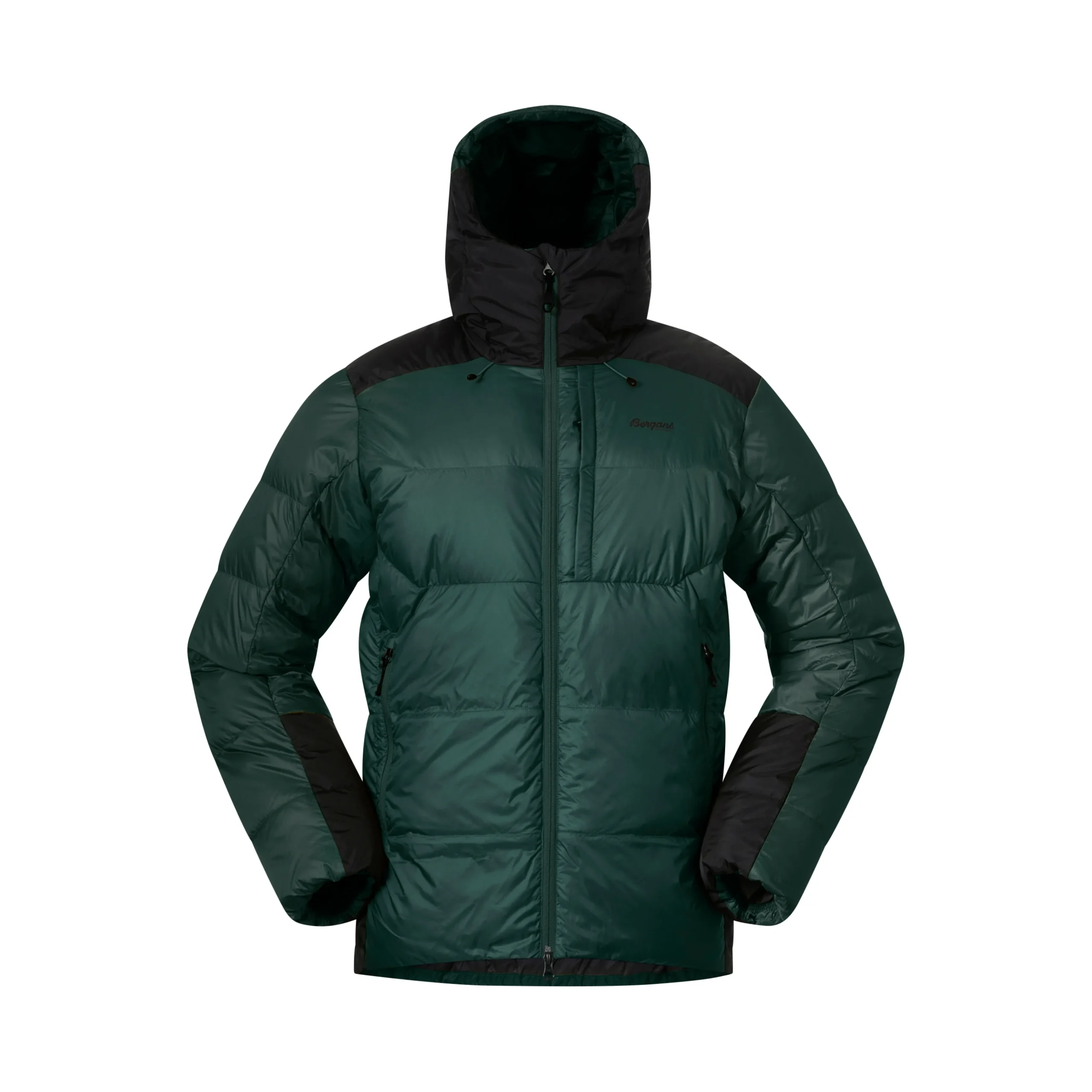 Store Bergans Magma Warm Down Jacket W/Hood Men - Duke Green / Black