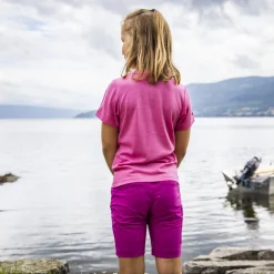 New Bergans Myske Wool Kids Tee - Ibis Rose