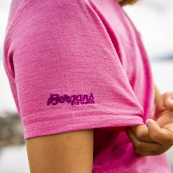 New Bergans Myske Wool Kids Tee - Ibis Rose