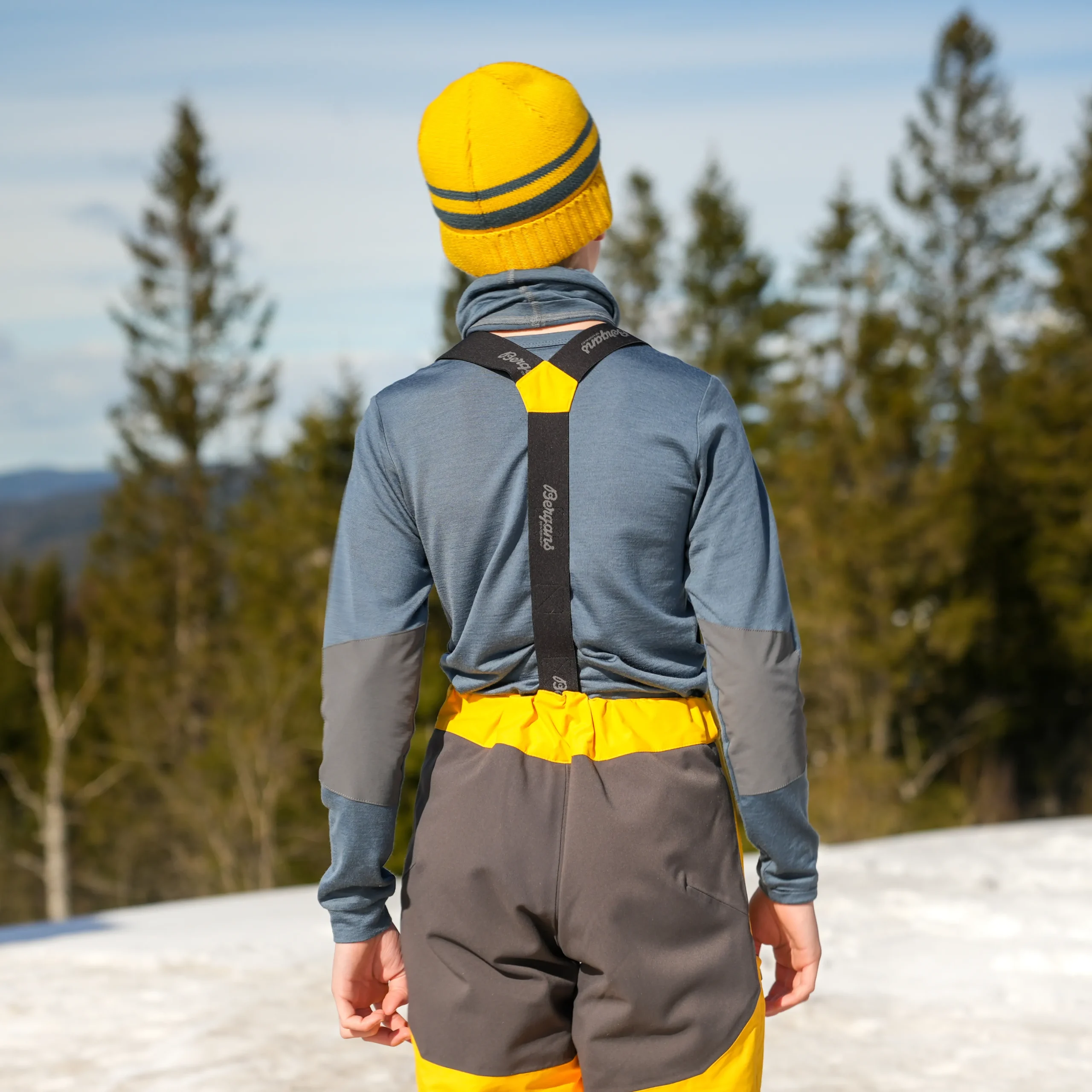 Outlet Bergans Myske Wool Youth Shirt - Orion Blue