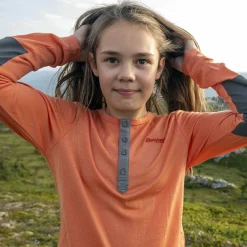 Best Sale Bergans Myske Wool Youth Shirt - Cantaloupe